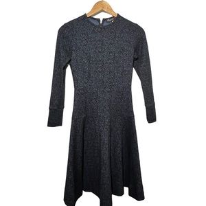 NWT Fame Legally Red Embroidered Rose Print Flare Midi Dress‎